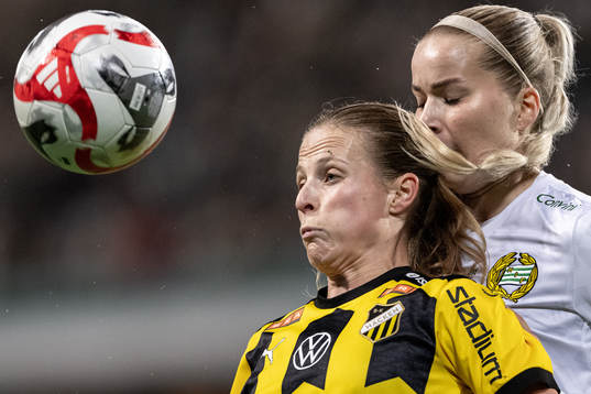 Häckens Anna Anvegård och Hammarbys Eva Nyström
