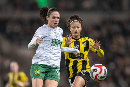 Hammarbys Simone Boye Sørensen och Häckens Felicia