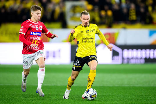 Degerfors Hugo Bolin och Elfsborgs Niklas Hult