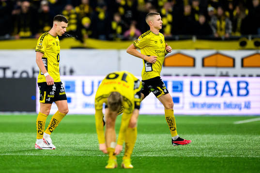 Elfsborgs Andri Fannar Baldursson och Sebastian Holmen
