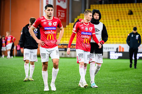 Degerfors Seid Korac och Jamie Bichis deppar