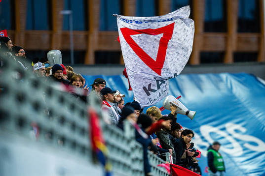 Spectators in the stands