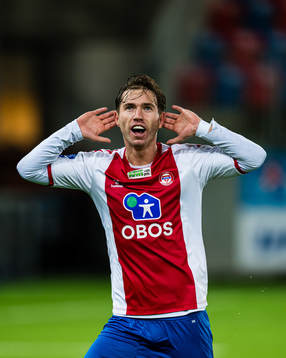Remi-André Svindland of KFUM celebrates