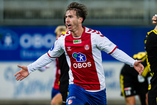 Remi-André Svindland of KFUM celebrates
