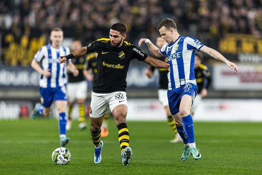 AIKs Omar Faraj och IFK Göteborgs Kolbeinn Thordarson