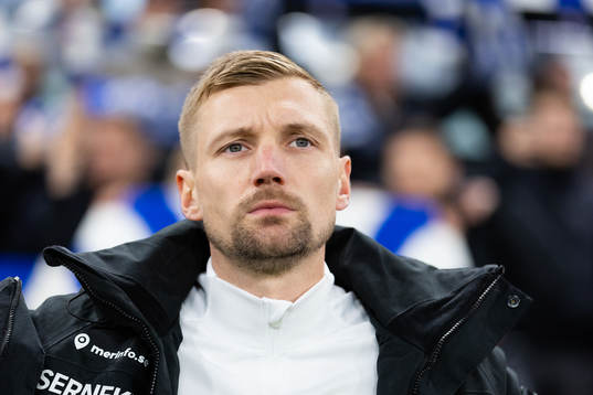 IFK Göteborgs Sebastian Eriksson innan fotbollsmatchen i