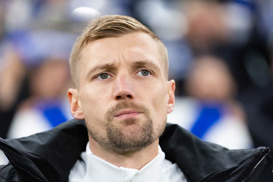 IFK Göteborgs Sebastian Eriksson innan fotbollsmatchen i