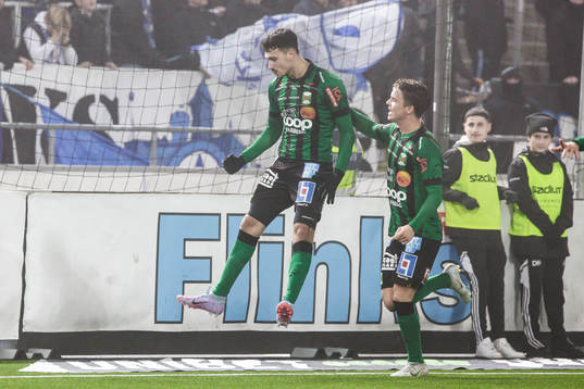 Varbergs Dion Krasniqi jublar