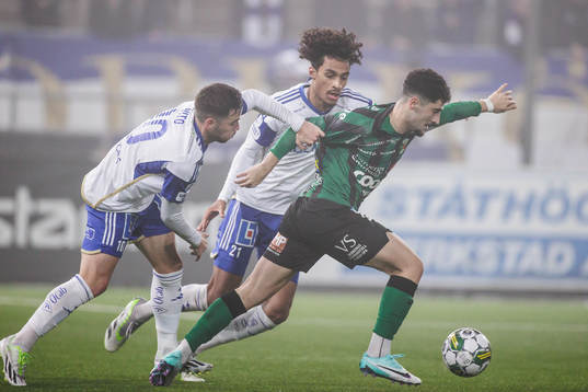 Varbergs Ismet Lushaku mot IFK Norrköpings Vito