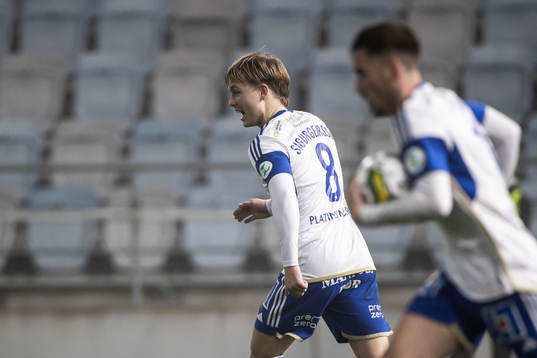 IFK Norrköpings Isak Andri Sigurgeirsson jublar