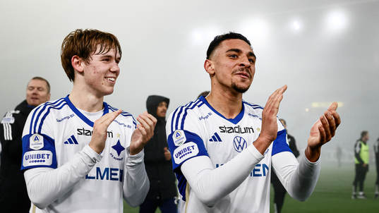 IFK Norrköpings Ture Sandberg och Moutaz Neffati jublar