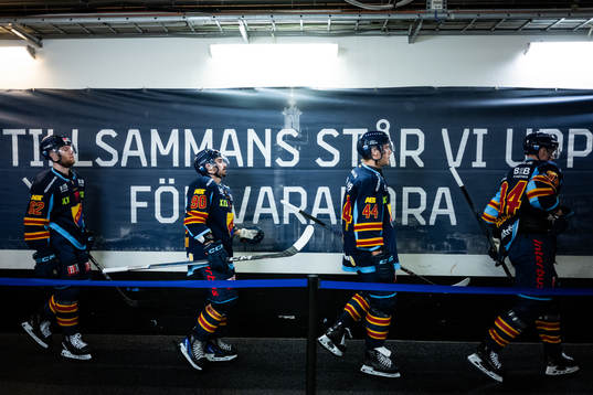Djurgårdens Wiktor Nilsson, Kevin Karlsson, Olle Liss och