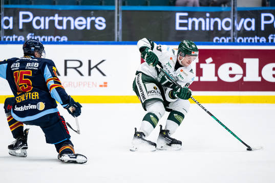 Djurgårdens Frederik Schlyter och Tingsryds Trenton Bourque