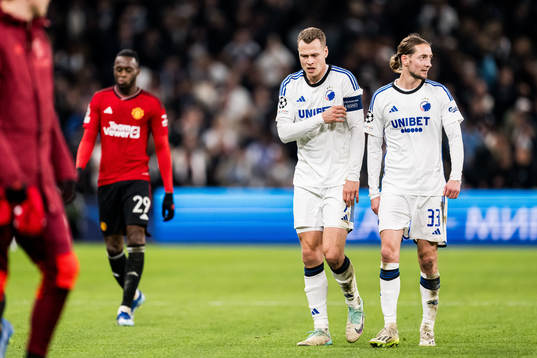 Viktor Claesson and Rasmus Falk of FC Copenhagen looks