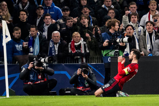 Bruno Fernandes of Manchester United celebrates