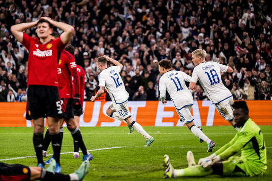 Lukas Lerager of FC Copenhagen celebrates