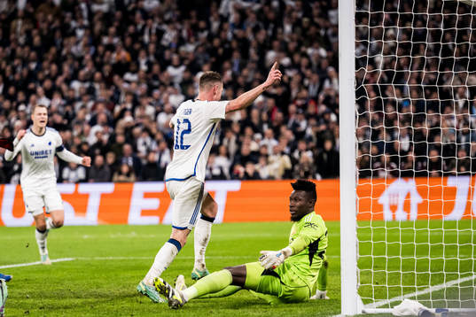 Lukas Lerager of FC Copenhagen celebrates