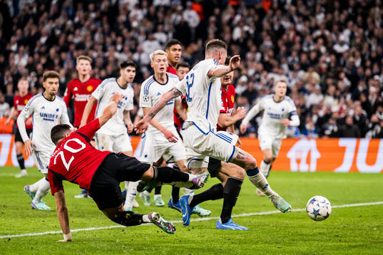 Lukas Lerager of FC Copenhagen scores the 3-3 goal
