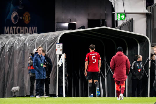 Harry Maguire of Manchester United looks dejected