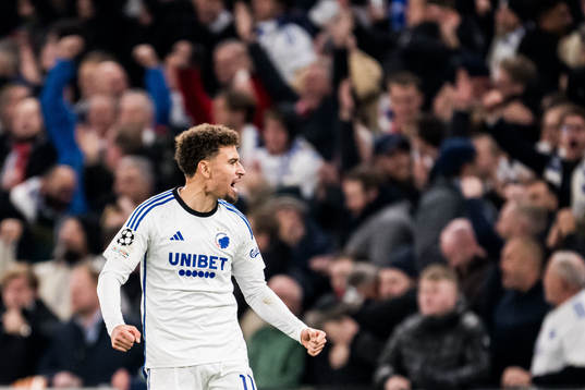 Jordan Larsson of FC Copenhagen celebrates