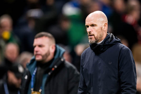 Head coach Erik ten Hag of Manchester United looks dejected