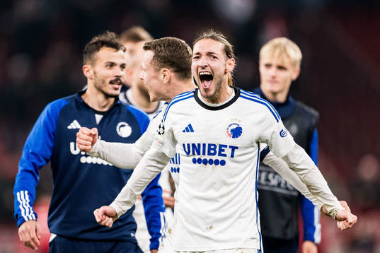 Rasmus Falk of FC Copenhagen celebrates