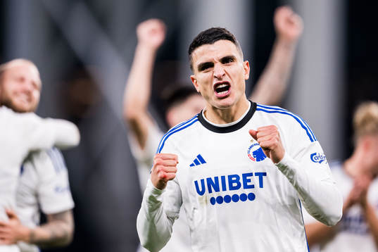 Mohamed Elyounoussi of FC Copenhagen celebrates