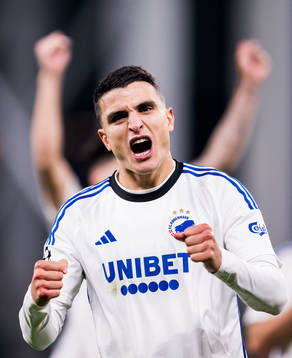 Mohamed Elyounoussi of FC Copenhagen celebrates
