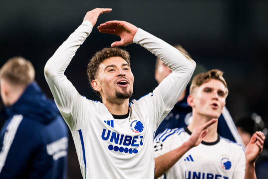 Jordan Larsson of FC Copenhagen celebrates
