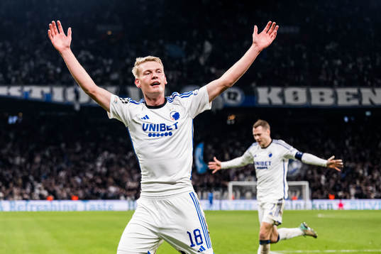 Orri Oskarsson of FC Copenhagen celebrates