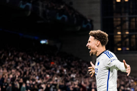 Jordan Larsson of FC Copenhagen celebrates