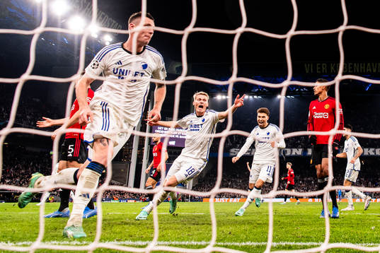 Lukas Lerager, Orri Oskarsson and Jordan Larsson of FC