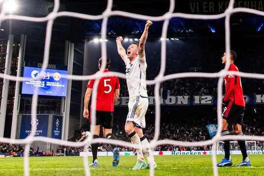Lukas Lerager of FC Copenhagen celebrate