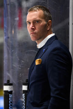 Goaltender coach Ola Kahem of Sweden