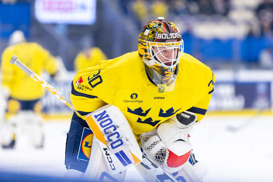 goalkeeper Linus Söderström of Sweden