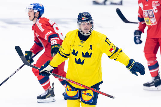 Max Friberg of Sweden looks dejected
