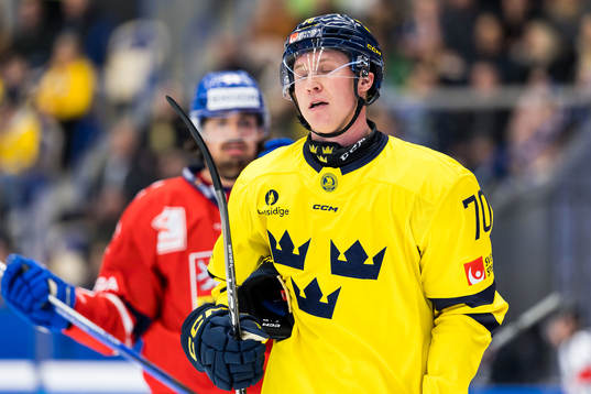 Dennis Rasmussen of Sweden looks dejected