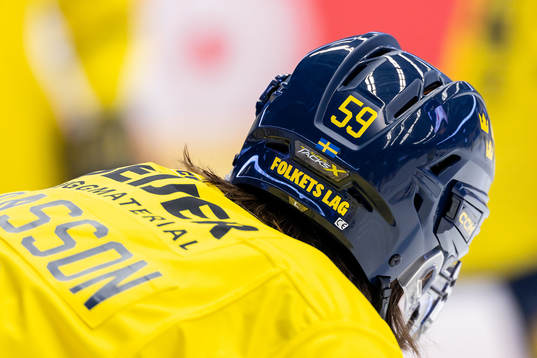 Helmet of Linus Johansson of Sweden