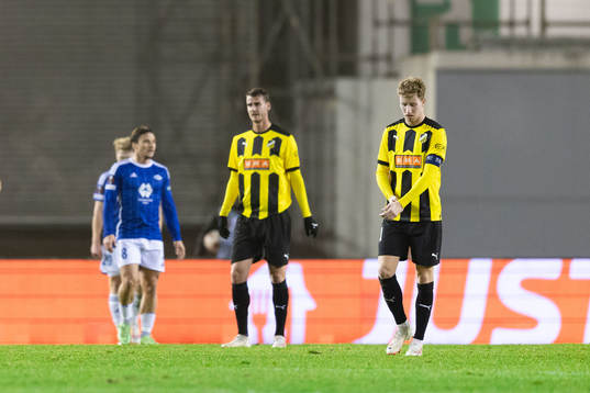 Johan Hammar and Samuel Gustafson of BK Häcken look