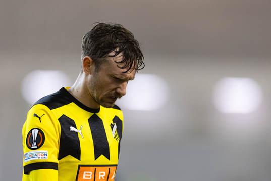 Simon Sandberg of BK Häcken looks dejected