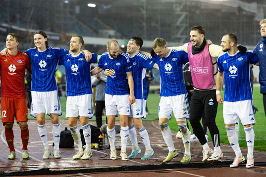 Players of Molde celebrate