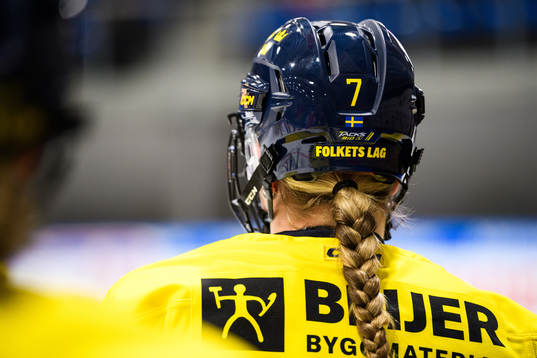 An ice hockey helmet