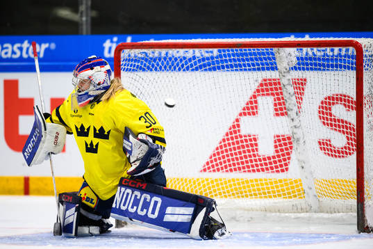Lena Marie Lutz of Switzerland (not in picture) scores the