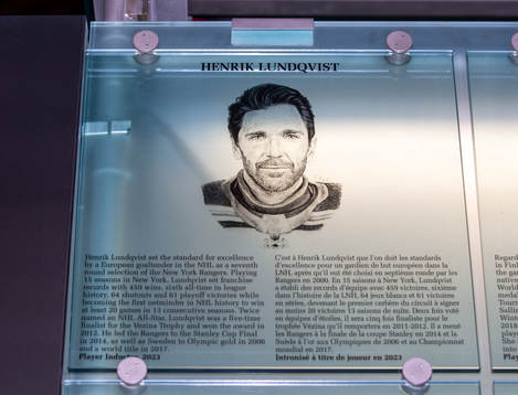 Henrik Lundqvist plaque