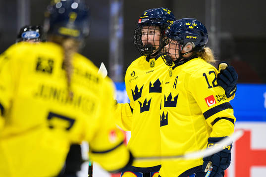 Hilda Svensson of Sweden celebrates scoring 0-4