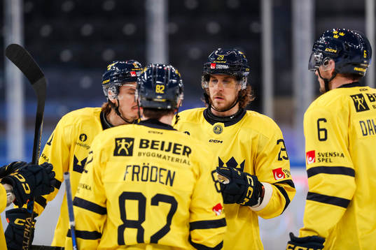 Joakim Nygård, Mario Kempe and Jesper Frödén of Sweden