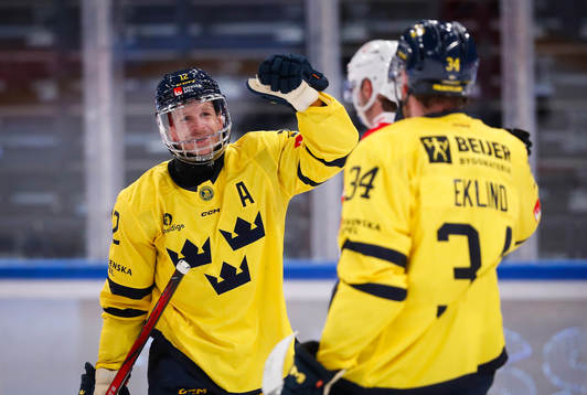 Max Friberg and Oscar Eklind of Sweden celebrate