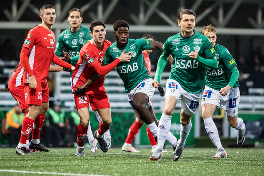 Jönköpings Södras Samuel Adrian och Brages Kevin Appiah