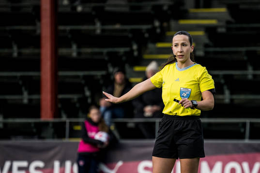 Under fotbollsmatchen i Damallsvenskan mellan FC Rosengård