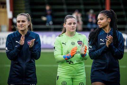 FC Rosengårds Fiona Brown, målvakt Disa Hellwig och
